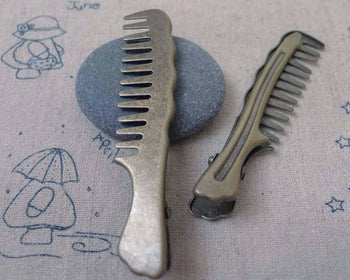 Accessories - Antique Bronze Comb Hair Clips Findings 70mm Set Of 10 Pcs A7326