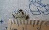 Accessories - Antique Bronze Crown Charms Double Sided 10x12mm Set Of 20 Pcs A769