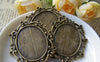 Accessories - Antique Bronze Pendant Tray Oval Cameo Base Settings Match 22x30mm Cabochon Set Of 10 Pcs A3175
