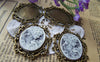 Accessories - Antique Bronze Pendant Tray Oval Cameo Base Settings Match 22x30mm Cabochon Set Of 10 Pcs A3175