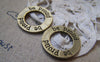 Accessories - Antique Bronze Round Circle Rings Charms 22mm Double Sided Set Of 10 Pcs A3100