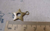 Accessories - Antique Bronze Star Hole Charms 17mm Set Of 50 Pcs A6091