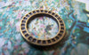 Accessories - Antique Bronze Textured Round Circle Rings 19mm Set Of 20 Pcs A4817
