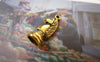 Accessories - Antique Gold 3D CHESS Pendant Charms King Queen Bishop Knight Rook Pawn
