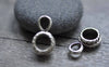 Accessories - Antique Silver Bail Slider Large Hole Charms 11x19mm Set Of 30 Pcs A7837