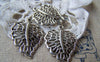Accessories - Antique Silver Filigree Leaf Charms  18x21mm Set Of 20 Pcs A995