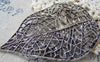 Accessories - Antique Silver Large Leaf Pendant Filigree Charms  46x64mm Set Of 2 Pcs A613