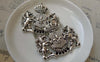 Accessories - Antique Silver Lion Badge Charms Pendants 38x45mm Set Of 2 Pcs  A6212