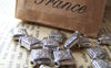 Accessories - Antique Silver Rhombus Beads Rondelle Spacer 10mm Set Of 50 Pcs A1071