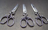 Accessories - Antique Silver Scissors Charms Barber Shop Victorian Scissors Pendants 25x60mm Set Of 10 Pcs A1644