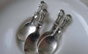 Accessories - Antique Silver Soup Spoon Pendants Charms  12x41mm Set Of 20 Pcs A7840