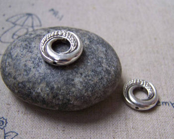 Accessories - Antique Silver Spiral Beads 14mm Set Of 10 A5224