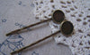 Accessories - Bezel Bobby Pin Antique Bronze Wavy Hair Clips Match 12mm Cabochon 2x55mm Set Of 10 Pcs A4946