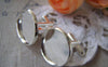 Accessories - Bezel Cufflinks Silver Tone With Round Setting Cup Match 20mm Cabochon Set Of 10 Pcs (5 Pairs)  A4403