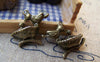 Accessories - Bird Nest Mother Bird Feeding Her Baby Charms Antique Bronze Pendant 18x20.5mm A270