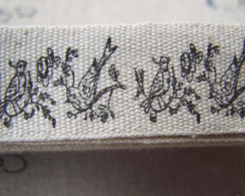 Accessories - Bird Ribbon For Hairbow Woven Label String  Set Of 5.46 Yards (5 Meters) A2641