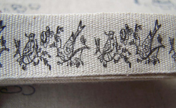 Accessories - Bird Ribbon For Hairbow Woven Label String  Set Of 5.46 Yards (5 Meters) A2641
