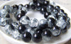 Accessories - Black Crackle Beads Crystal Glass 8mm One Strand (100 Pcs)  A3900