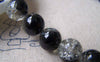 Accessories - Black Crackle Beads Crystal Glass Beads 12mm 33 Inches Strand (70 Pcs)  A3899