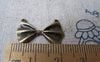 Accessories - Bow Tie Connector Antique Bronze Charms 15x22mm Set Of 10 Pcs A745