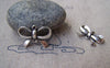 Accessories - Bow Tie Knot Connector Antique Silver Bowtie Charms 14x22mm Set Of 10 Pcs A787