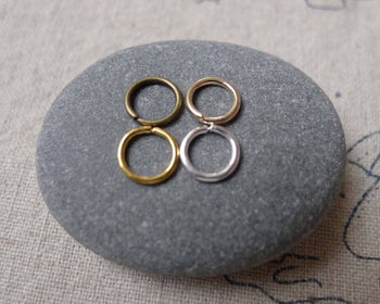 Accessories - Bronze Gold Silver Jump Rings Size 7mm 19gauge Various Color Available