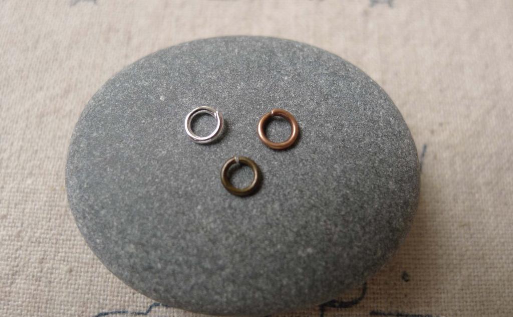 Accessories - Bronze Silver Copper Tone Brass Jump Rings Size 4mm 22gauge Various Sizes Available