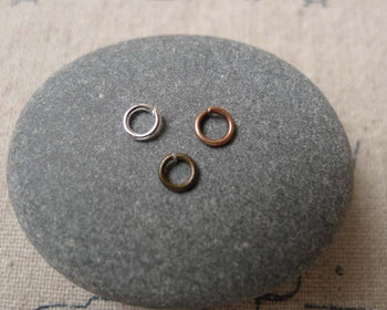 Accessories - Bronze Silver Copper Tone Brass Jump Rings Size 4mm 22gauge Various Sizes Available