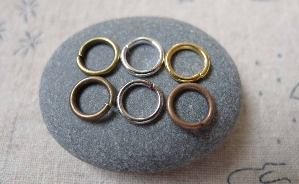 Accessories - Bronze Silver Gold Brass Platinum Copper Jump Rings Size 8mm 16gauge Various Color Available
