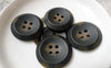 Accessories - Buttons Antiqued Four Hole Plastic Round  25mm Set Of 10 Pcs A6777