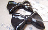 Accessories - Cabochon Bow Tie Black Bowtie Knot Resin Cameo  43x59mm Set Of 10 Pcs A2993