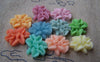 Accessories - Cabochon Resin Flower Cameo Assorted Color 14x16mm Set Of 10 Pcs A3978