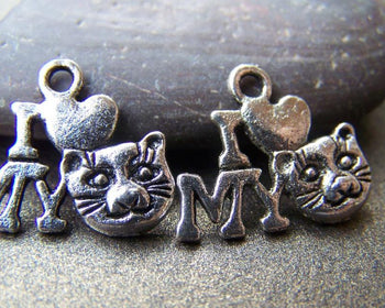 Accessories - Cat Charms Antique Silver Lion Charms 17mm Set Of 20 Pcs A1763