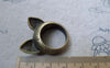 Accessories - Cat Ear Ring Pendants Bronze Charms Set Of 6 Pcs A7774