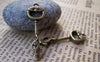Accessories - Cat Key Pendants Antique Bronze Skeleton Key Charms 10x35mm Set Of 20 A192