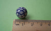 Accessories - Ceramic Beads Hand Painted Porcelain Beads Blue Cracks 14mm Set Of 10 Pcs A1887