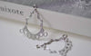 Accessories - Chandelier Earring Embellishment Silvery Gray Drops Connectors 25x28mm Set Of 20 Pcs A7864