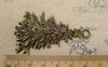 Accessories - Christmas Tree Pendants Antique Bronze Charms  42x66mm Set Of 6 Pcs A7385