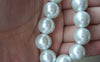 Accessories - Chunky Pearl Beads Glass Replica White Round Beads 16mm One Strand (50 Pcs)   A2712