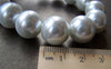 Accessories - Chunky Pearl Beads Glass Replica White Round Beads 16mm One Strand (50 Pcs)   A2712