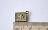 Accessories - Classic Leaf Book Charms Antique Bronze Pendants  12x14mm Set Of 10 Pcs A7809