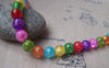 Accessories - Crackle Glass Beads Shattered Glass Assorted Color 8mm One Strand (50 Pcs)  A3926