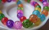 Accessories - Crackle Glass Beads Shattered Glass Assorted Color 8mm One Strand (50 Pcs)  A3926
