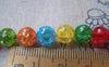 Accessories - Crackle Glass Beads Shattered Glass Assorted Color 8mm One Strand (50 Pcs)  A3926