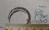 Accessories - Crescent Moon Pendants Antique Silver Swirly Connectors 32x38mm Set Of 10 Pcs  A6860