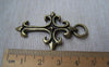 Accessories - Cross Pendants Antique Bronze Lily Flower Charms 31x48mm Set Of 6 Pcs A427