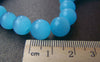 Accessories - Crystal Glass Beads Acid Blue Color Sized 10mm Set Of One Strand (30pcs) A3895