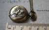 Accessories - Cupid Angel Pocket Watch Necklace CHAIN INCLUDED 31x38mm Set Of 1 Pc A5733
