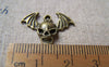 Accessories - Devil Wing Charms Antique Bronze Skull Pendants 22mm Set Of 10 Pcs A1582