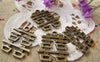 Accessories - Double Happiness Antique Bronze Wedding Decoration Charms 20x22mm Set Of 10 Pcs A3420